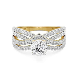 Round Moissanite Diamond Wedding Ring