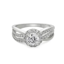 3.27 Ct Unique Diamond Ring for solitare round diamond engagement ring 