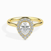 1.51 Pear Cut Halo Moissanite Sprico Ring