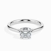 Vintage sapphire engagement ring in custom gold design - Cushion Cut Diamond Ring 