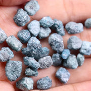 8.50 Ct Blue Uncut Raw Rough Diamond Lot Irregular Diamond Lot Use For Custom For Jewerly 