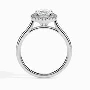 1.51 Pear Cut Halo Moissanite Sprico Ring