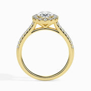 Unique Oval  shaped engagement ring in white gold setting - Women Special Diamond Ring 