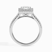 Vintage sapphire engagement ring in custom gold design - Cushion Diamond Ring 