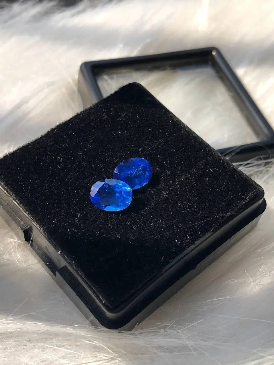 Blue Sapphire Lab Created Gemstone