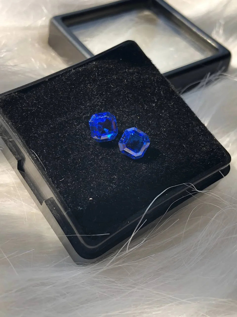 Asscher Cut Blue Sapphire Gemstone