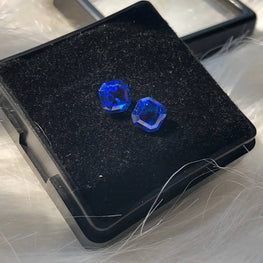 Asscher Cut Blue Sapphire Gemstone