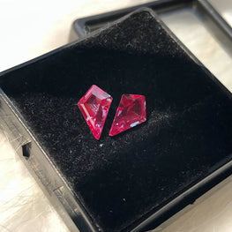 Kite Cut Alexandrite Gemstone Pair