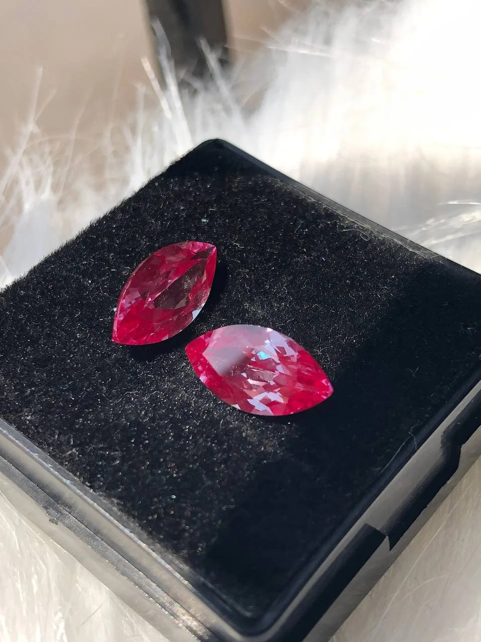 Marquise Cut Pink Alexandrite Gemstone Pair