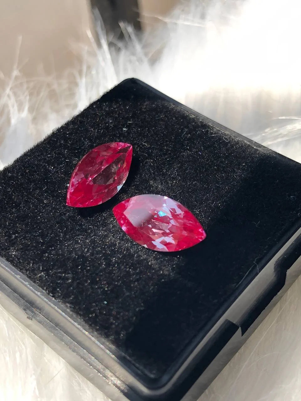 Marquise Cut Pink Alexandrite Gemstone Pair