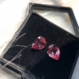 Exquisite 4.275 CT Pear Shape Pink Sapphire Loose Gemstone For Earrings Lab Created Gemstone