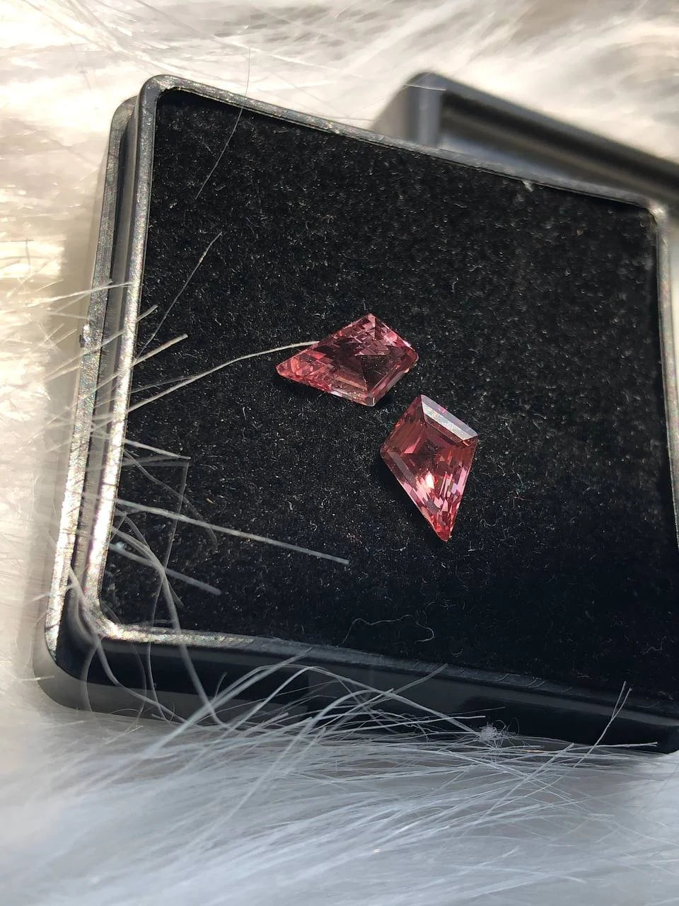 Kite Shape Lab Created Pink Gemstone