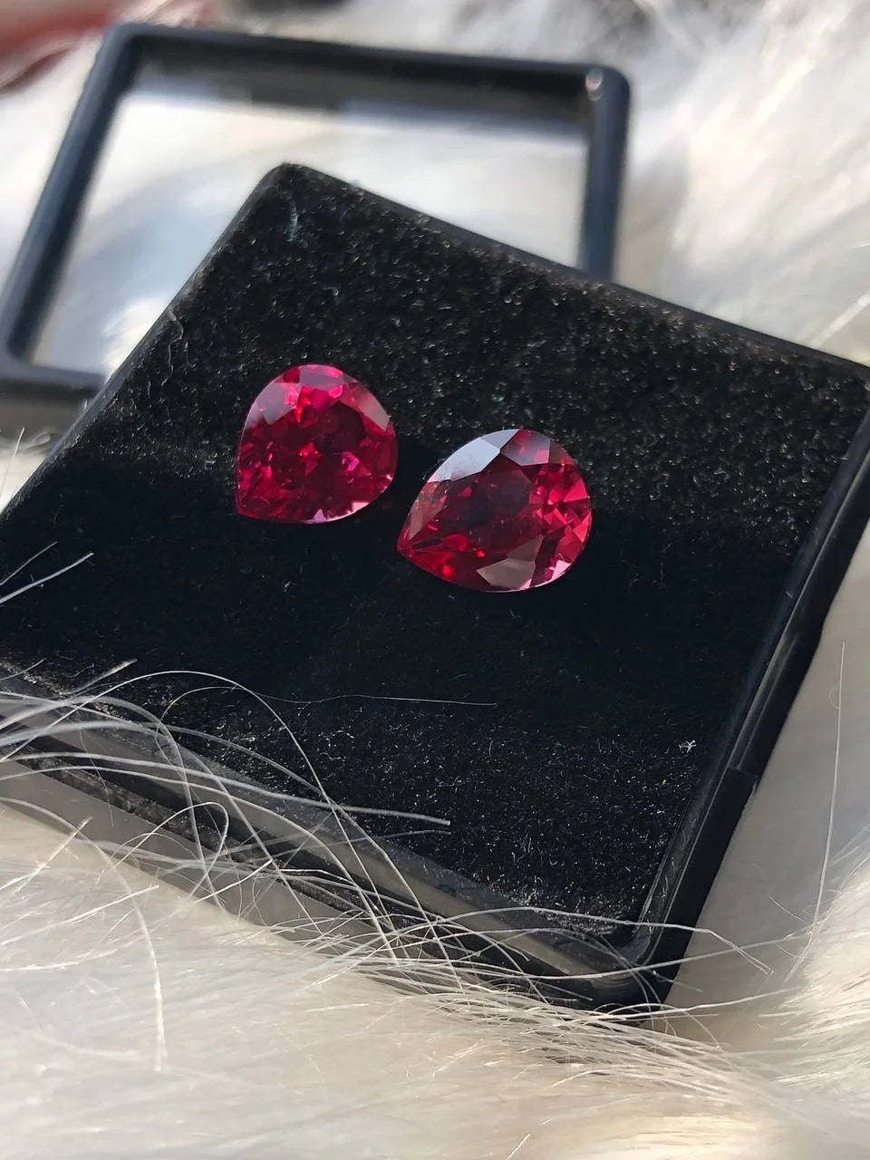 Pear Cut Lab Created Pink Sapphire Gemstone