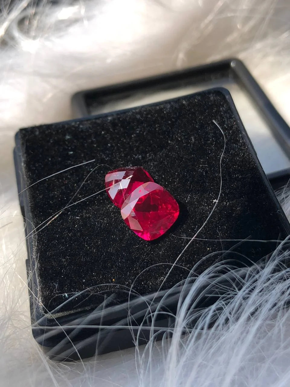 7.705 CT Cushion Shape Loose Gemstone Pink Sapphire Lab Created Gemstone Pair For Earring