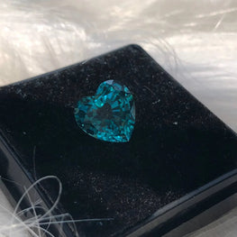 Heart Shape Blue Sapphire Lab Created