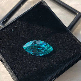 7.25 CT Lab Created Marquise Blue Paraiba Gemstone: Stunning Single Stone For Ring