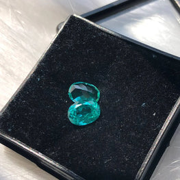 4.076 CT Lab Created Loose Gemstone Blue Paraiba Stunning Gemstone Pair For Earring