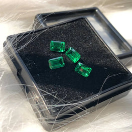 3.25 CT Lab-Created Emerald Cut Green Emerald Ideal Gemstone For Jewelry