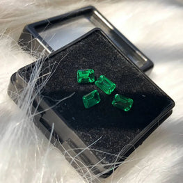 3.25 CT Lab-Created Emerald Cut Green Emerald Ideal Gemstone For Jewelry