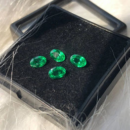 Oval Cut Lab Created Emerald Gemstone