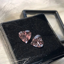 Heart Cut Lab Created Pink Gemstone