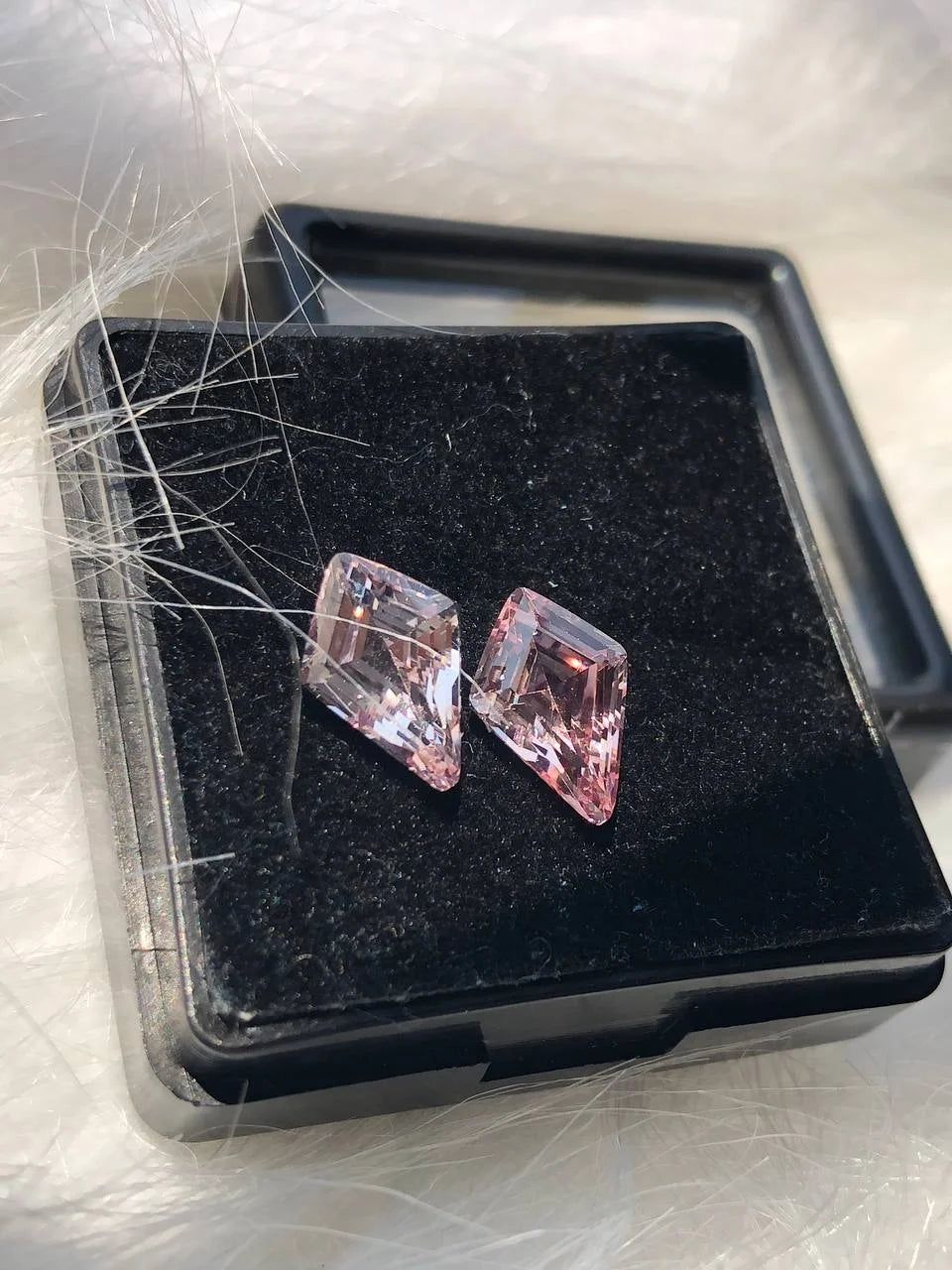 6.424 CT Kite Cut Loose Gemstone Pink Sapphire Stunning Gemstone Pair For Earring