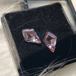 Kite Cut Pink Sapphire Lab Created Gemstone