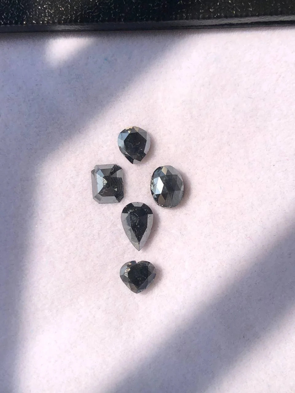 6.79 CT Natural Black Loose Diamond Mix Shape Natural Diamond For Stunning Jewelry