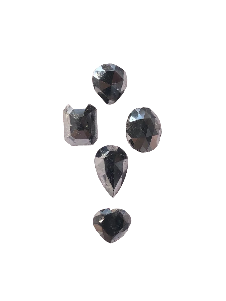 6.79 CT Natural Black Loose Diamond Mix Shape Natural Diamond For Stunning Jewelry