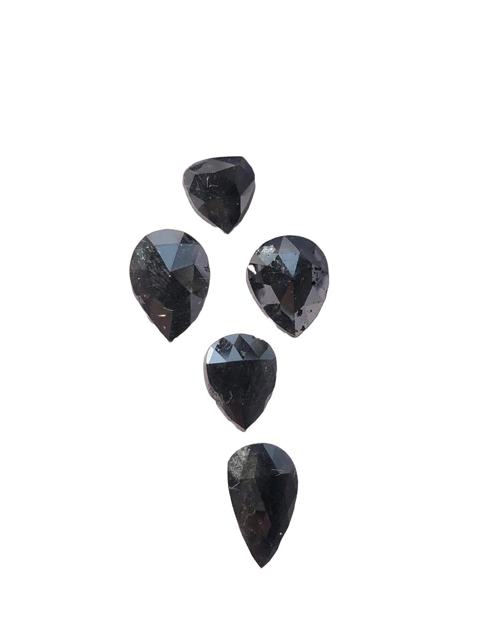 7.42 CT Natural Black Diamond Pear Cut Loose Diamond Jewelry Making Diamond