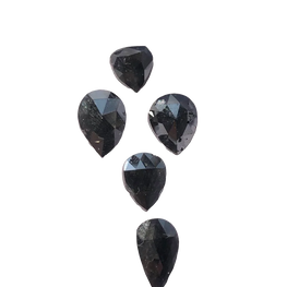 7.42 CT Natural Black Diamond Pear Cut Loose Diamond Jewelry Making Diamond