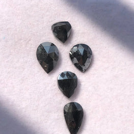 7.42 CT Natural Black Diamond Pear Cut Loose Diamond Jewelry Making Diamond