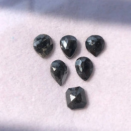 8.38 CT Natural Black Diamond Pear And Asscher Cut Loose Diamond For Gorgeous Jewelry Making