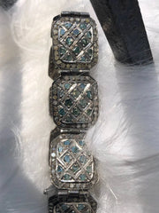Square Bar Natural Diamond Bracelet