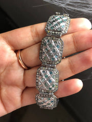 Square Bar Natural Diamond Bracelet