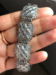 Square Bar Natural Diamond Bracelet