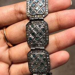 Square Bar Natural Diamond Bracelet