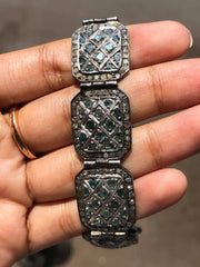 Square Bar Natural Diamond Bracelet
