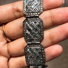Square Bar Natural Diamond Bracelet
