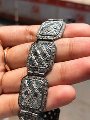 Square Bar Natural Diamond Bracelet