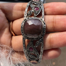 Oval Gemstone Vintage Style Bracelet