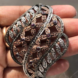 Ruby Gemstone Art Deco Bracelet 925 Sterling Silver Promise Gift Bracelet For Mother