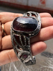 Oval Art Deco Sterling Silver Bracelet