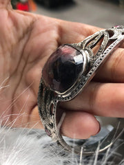 Oval Art Deco Sterling Silver Bracelet