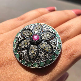 Round Dome Vintage Style Ring