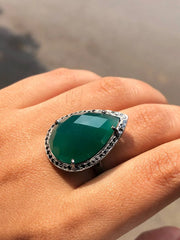Pear Cut Emerald Stunning Ring