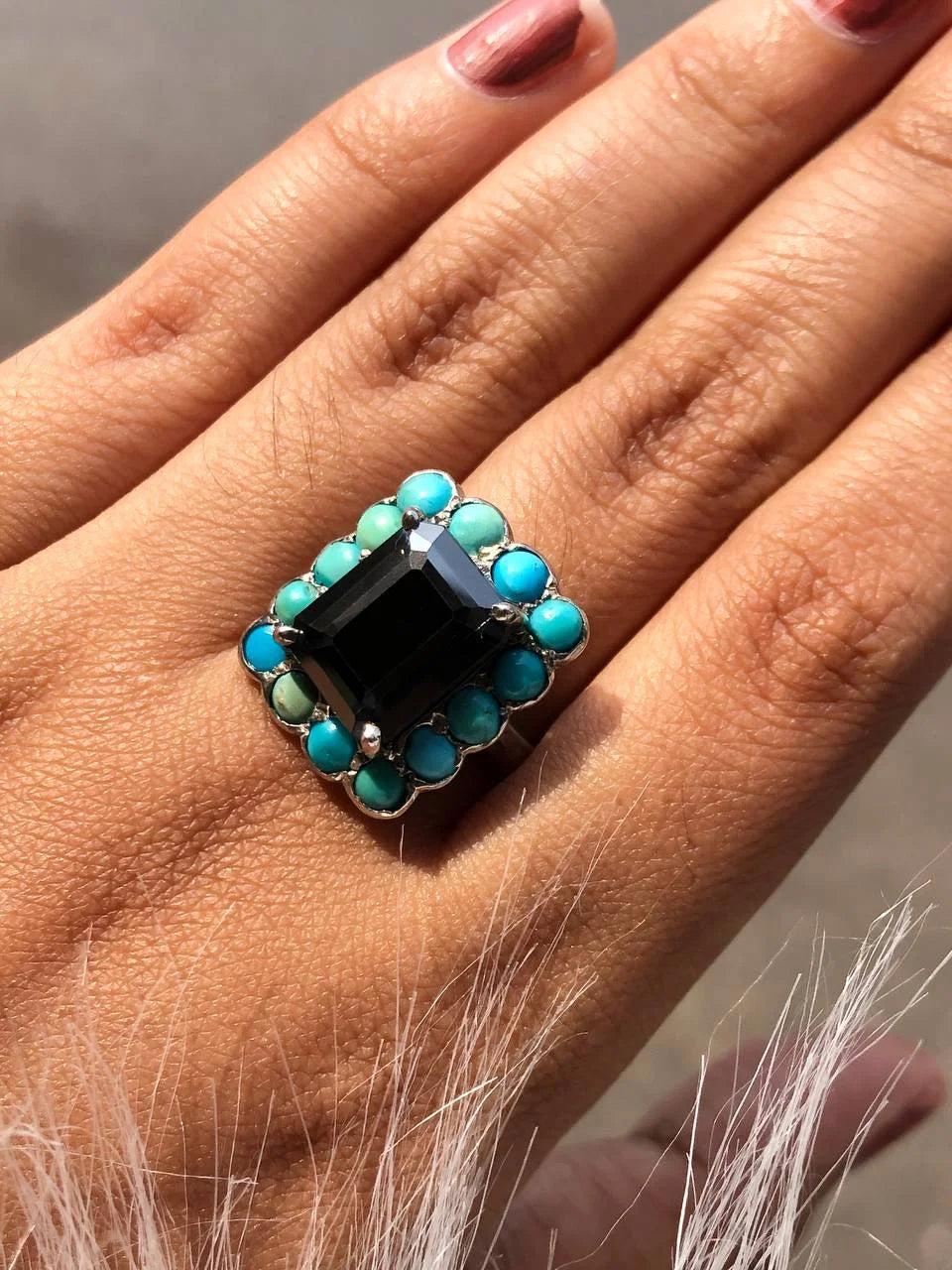 Emerald Cut Moissanite Art Deco Ring