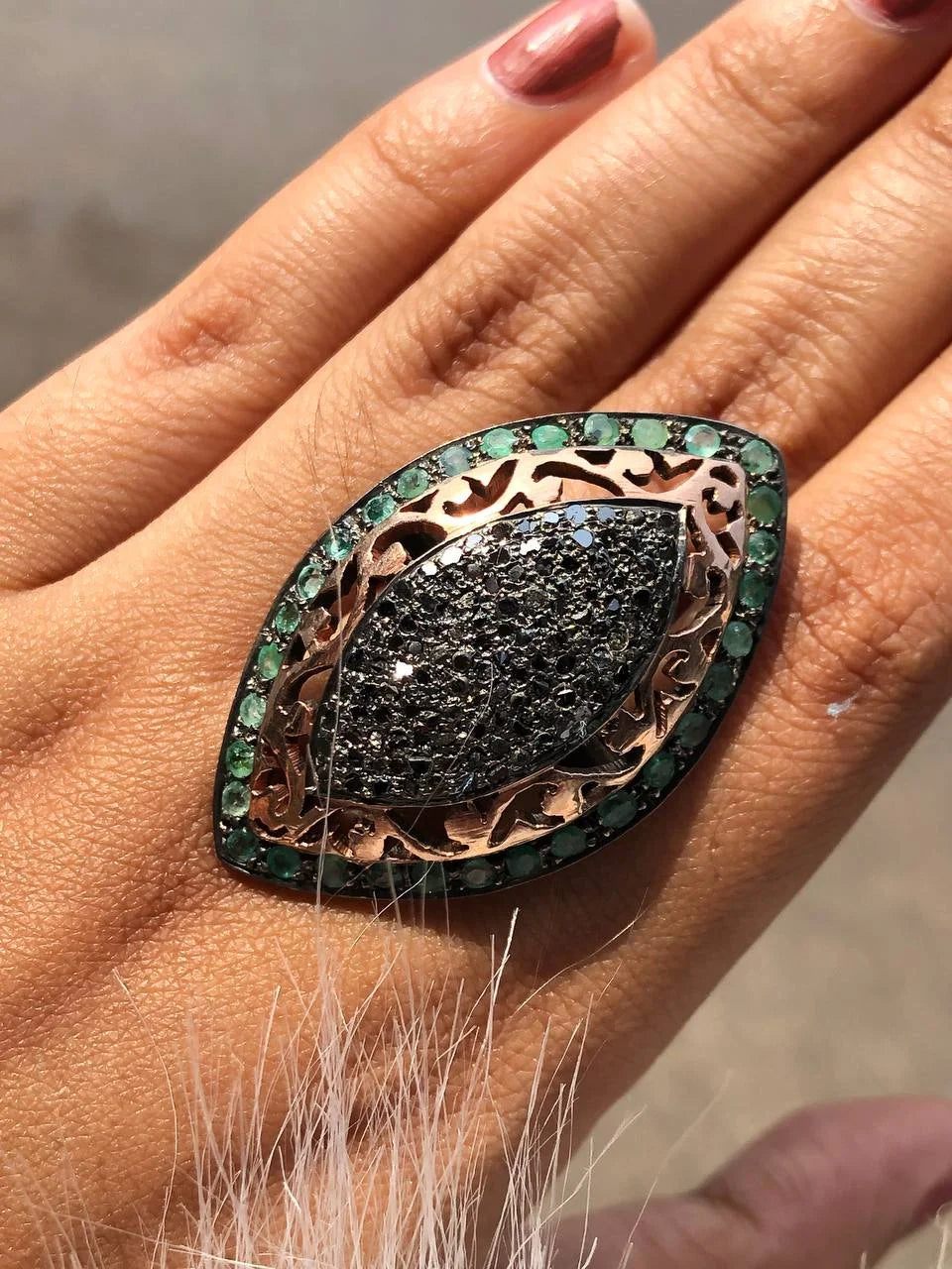 Vintage Marquise Shape Unique Ring