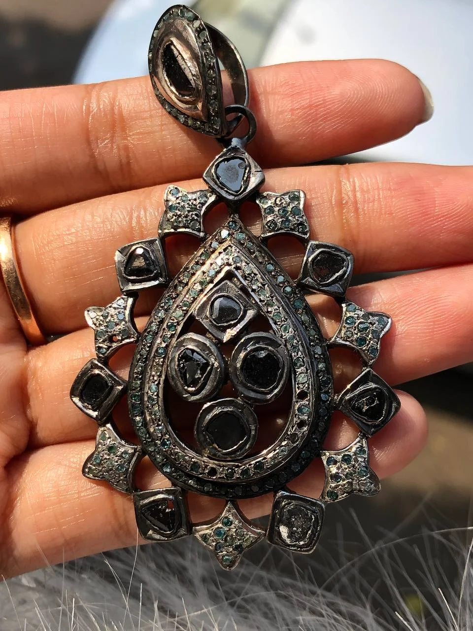 Vintage Style Sterling Silver Pendant