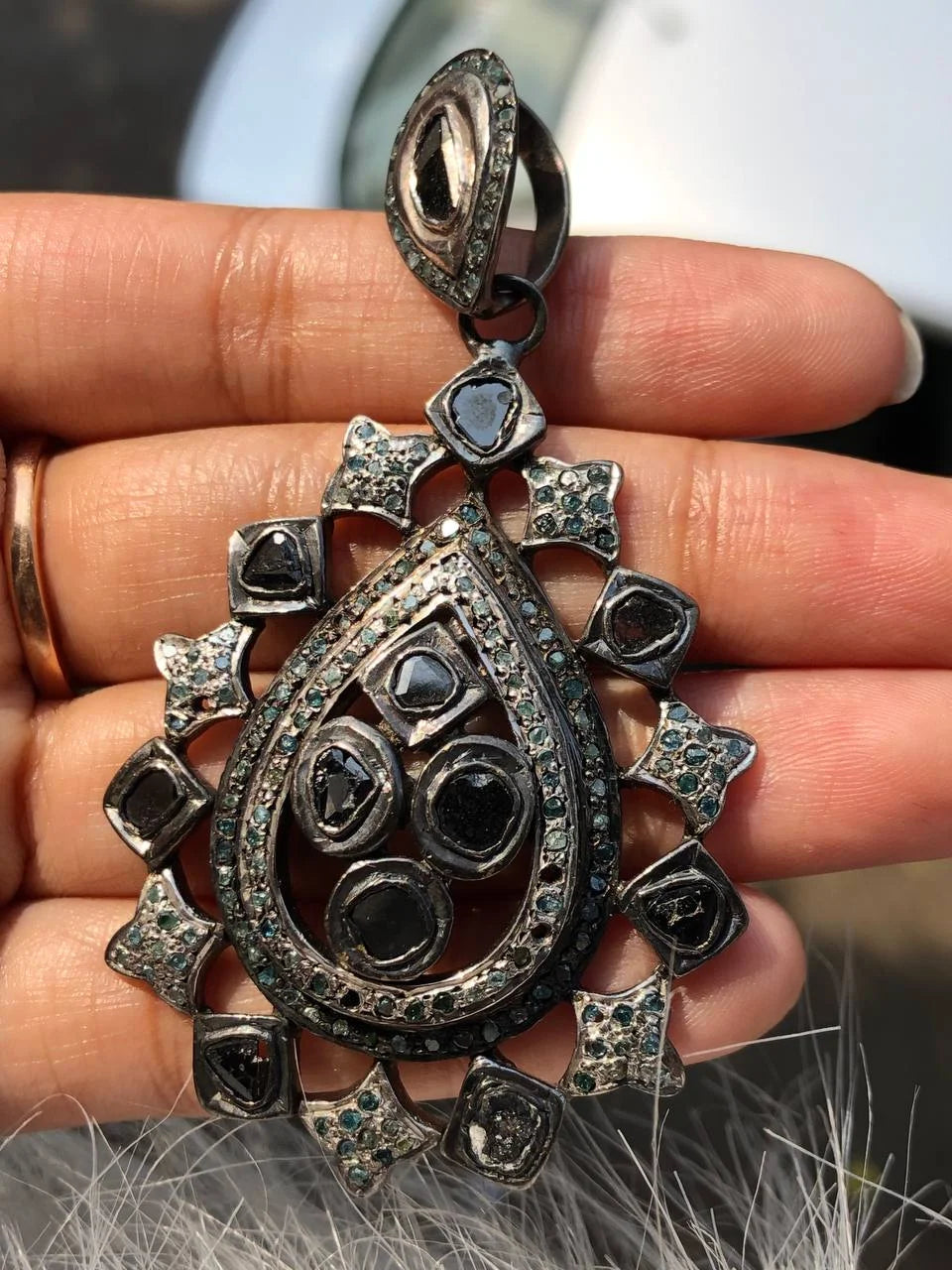 Vintage Style Sterling Silver Pendant